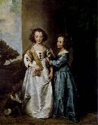 Anthony Van Dyck Portrait of Elizabeth and Philadelphia Wharton china oil painting reproduction